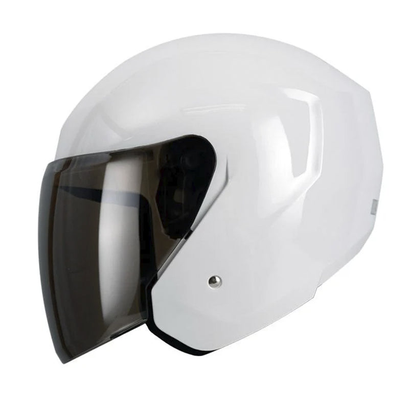 Casco Tech T10 Plano Blanco Visor Smoke