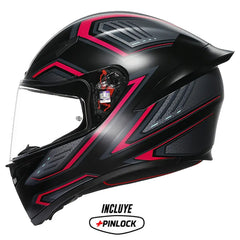 Casco Agv K1-S Multisling_063 Negro Rosado