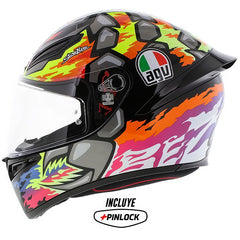 Casco Agv K1S Bezzecchi_2023 Negro Fullcolor