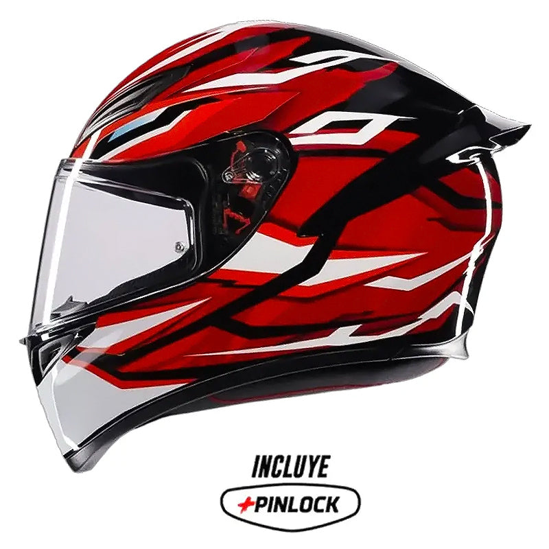 Casco Agv K1-S Multi Lion (035) Negro Rojo