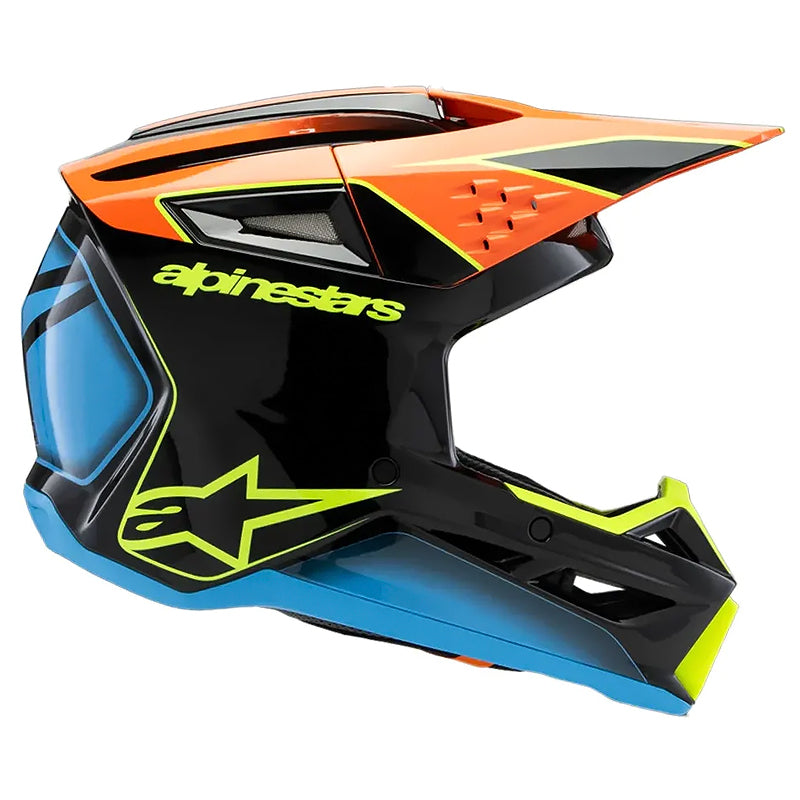 Casco Alpinestars Youth Fray Negro Naranja Amarillo
