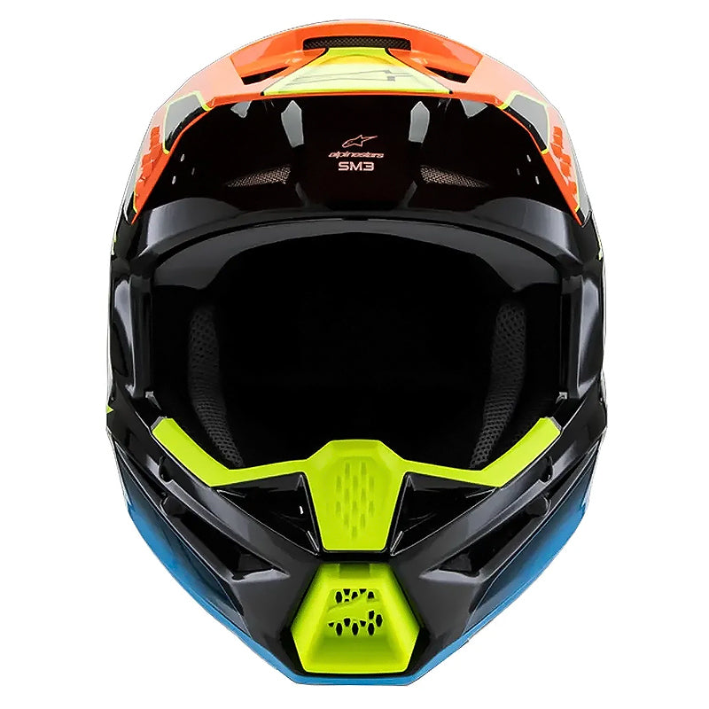Casco Alpinestars Youth Fray Negro Naranja Amarillo