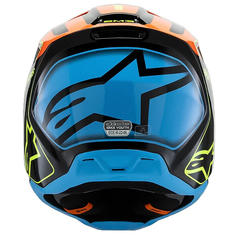 Casco Alpinestars Youth Fray Negro Naranja Amarillo