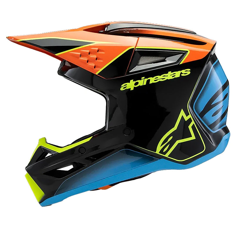 Casco Alpinestars Youth Fray Negro Naranja Amarillo