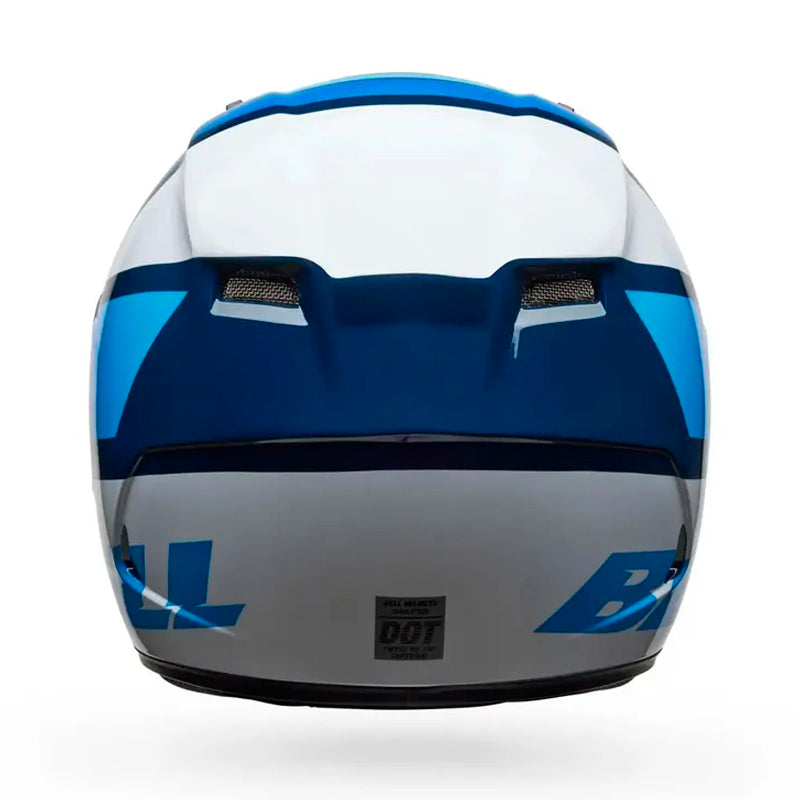 Casco Bell Qualifer Chasm Azul Blanco Brillo