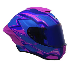 Casco Edge Shangai Quartz Fucsia Azul
