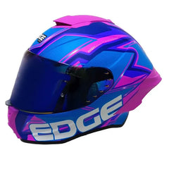 Casco Edge Shangai Quartz Fucsia Azul