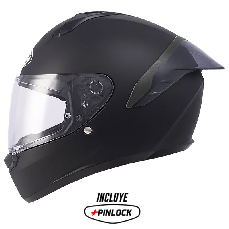 Casco Hjc C10 Solid Semi_Flat_Black Negro