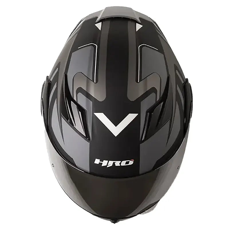 Casco Hro 3400Dv Evo Ioque Negro Gris Visor Iridium Silver