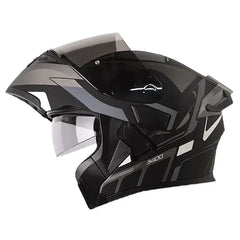 Casco Hro 3400Dv Evo Ioque Negro Gris Visor Iridium Silver
