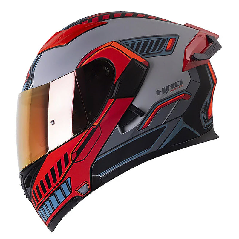 Casco Hro 3400Dv Rover Negro Rojo