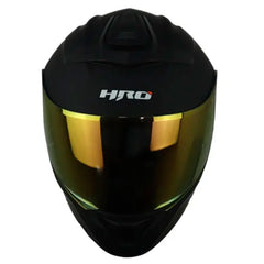 Casco Hro 3440Dv Solid Negro Rojo Visor Iridium Rojo