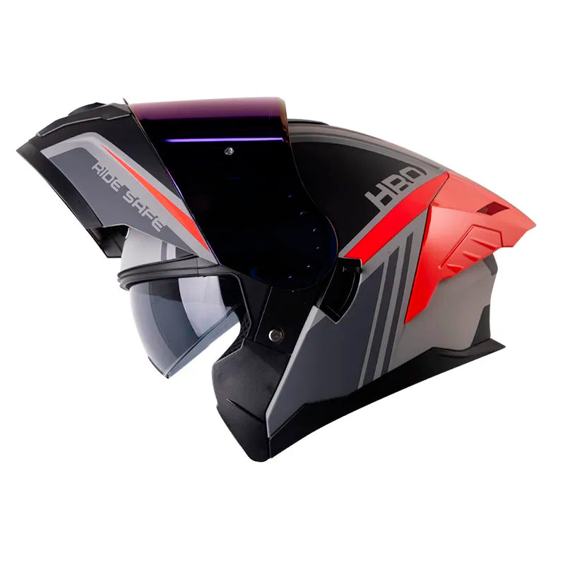 Casco Hro 3480DV Cold Gris Rojo