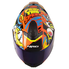 Casco Hro 506Sp Funky Naranja Amarillo Neon