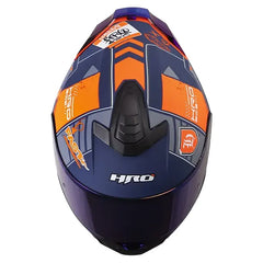 Casco Hro 506sp Citak Azul Oscuro Naranja Visor Iridium Azul