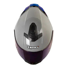 Casco Hro 506sp Solid Gris Visor Iridium Azul