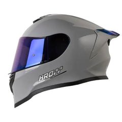 Casco Hro 506sp Solid Gris Visor Iridium Azul