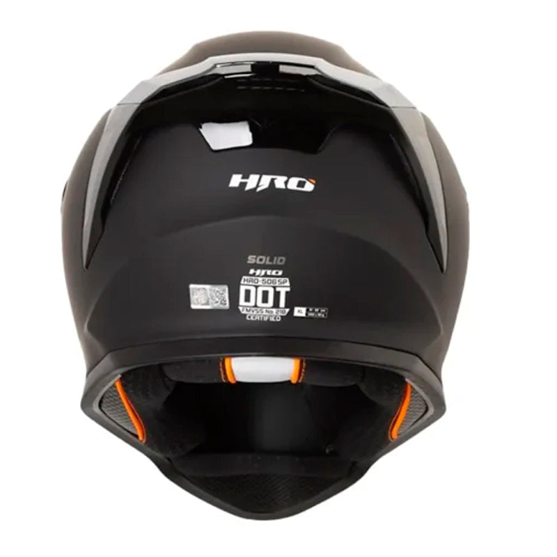 Casco Hro 506sp Solid Negro Gris Oscuro Visor Iridium Silver