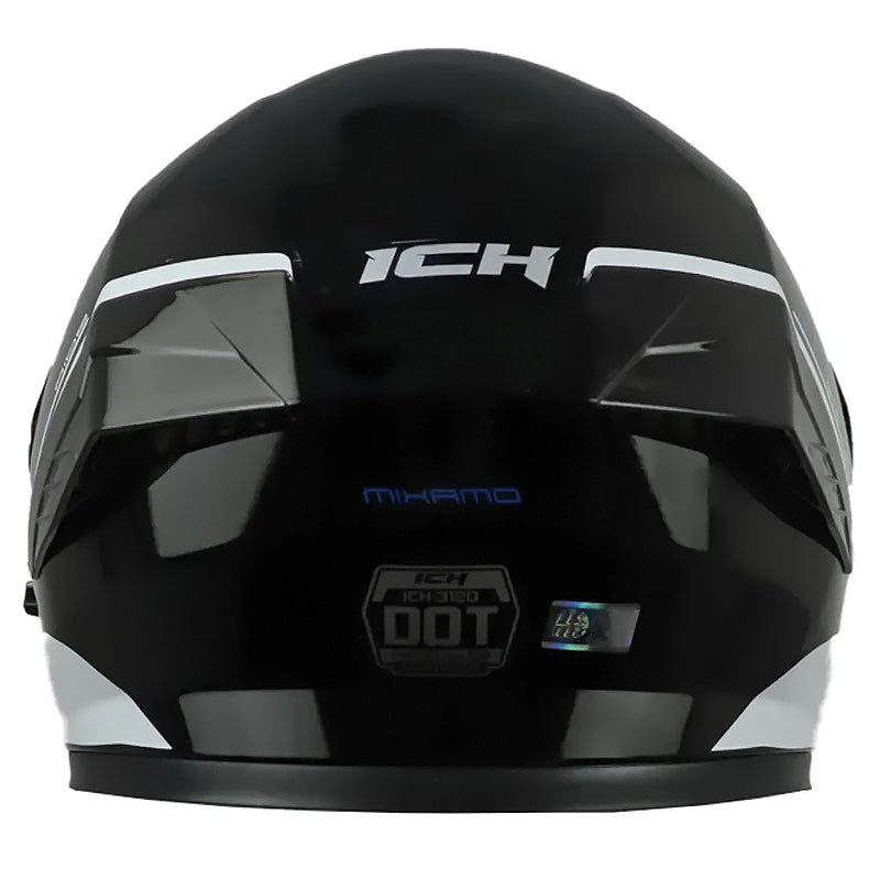 Casco ICH 3120 Mixamo Negro Azul Visor Transparente