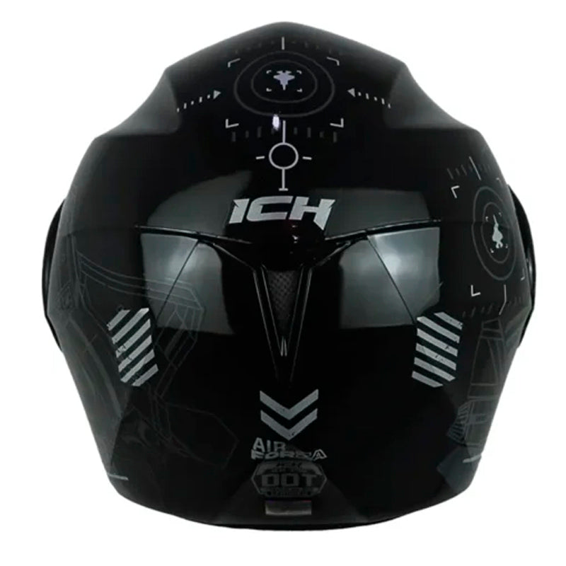 Casco Ich 3110 Air_Forza Negro Silver Visor Smoke