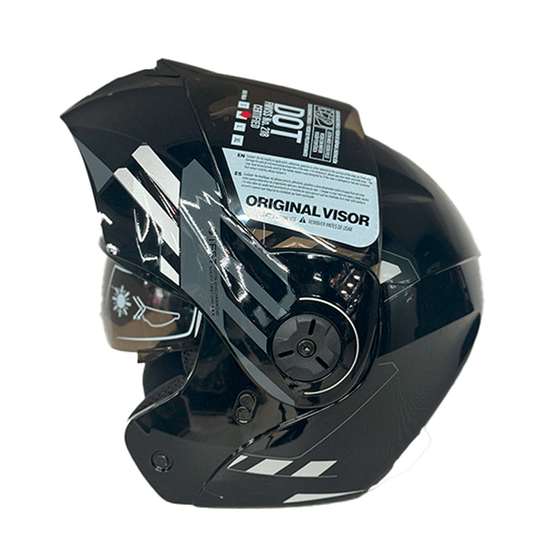 Casco Ich 3110 Cicu Negro Brillante Gris