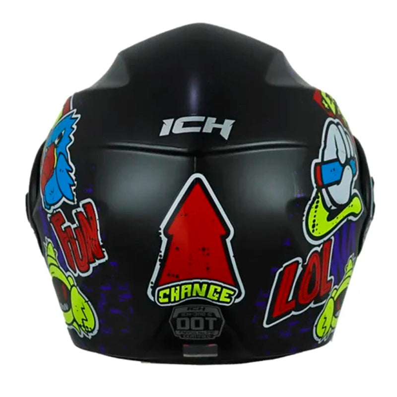 Casco Ich 3110 Kids Change Negro Amarillo Neon