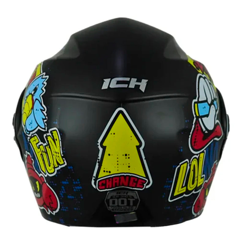 Casco Ich 3110 Kids Change Negro Rojo