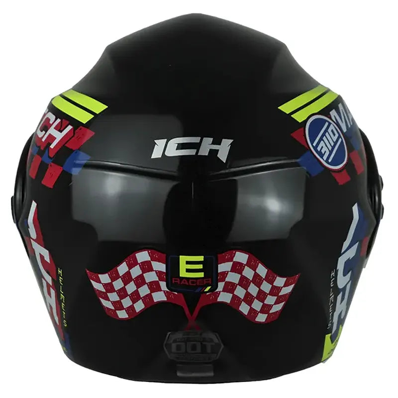 Casco Ich 3110 Kids Eracer Negro Amarillo