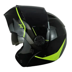 Casco Ich 3110 Rex Negro Amarillo Visor Silver