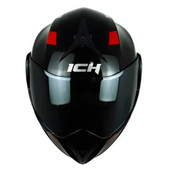 Casco Ich 3110 Rex Negro Rojo Visor Silver
