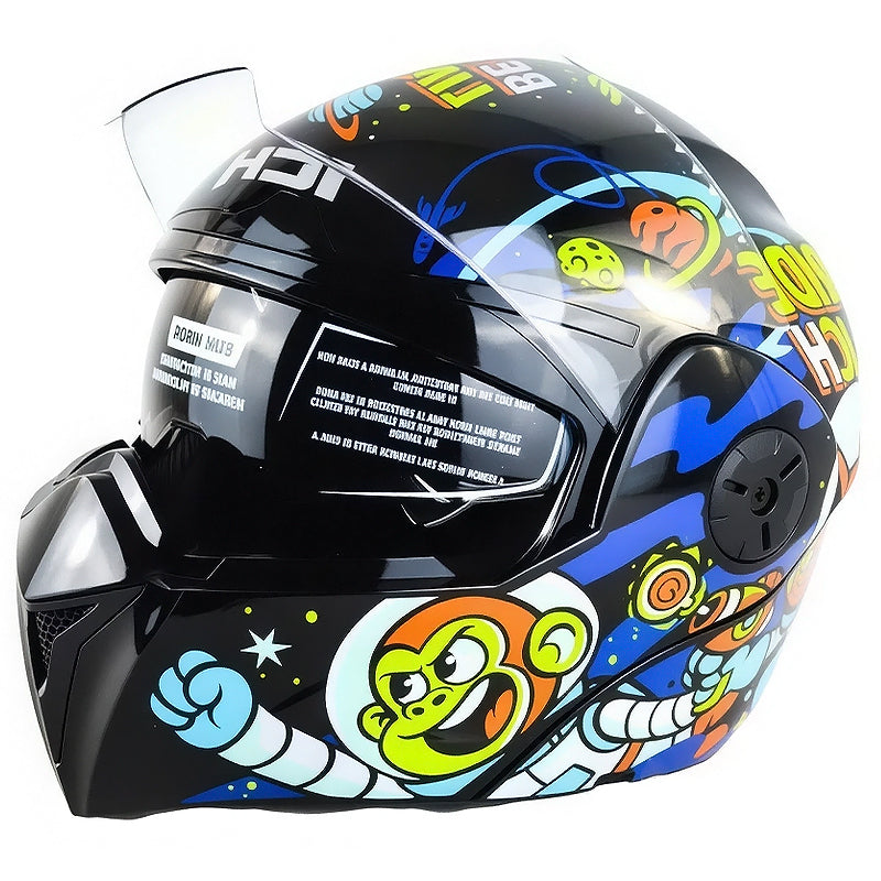 Casco Ich 3110s Kids Astro Figh Negro Azul