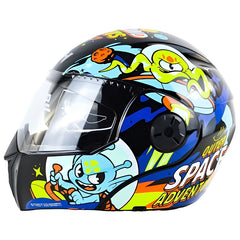 Casco Ich 3110s Kids Astro Figh Negro Azul