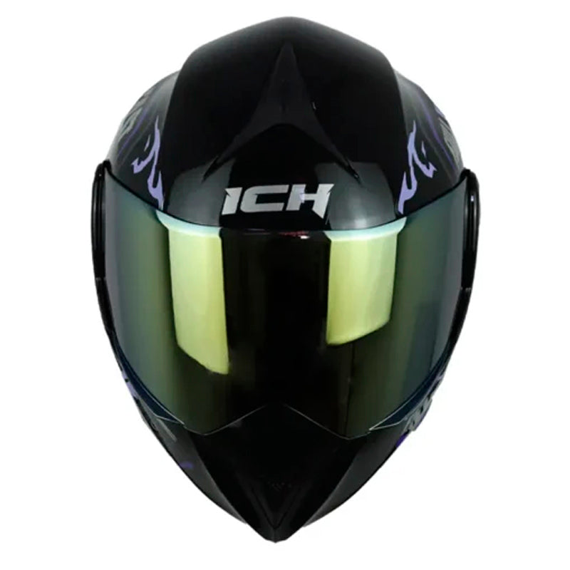 Casco Ich 3110 Speed_Mast Negro Morado Visor Dorado