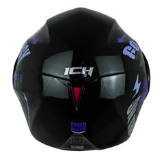 Casco Ich 3110 Speed_Mast Negro Morado Visor Dorado