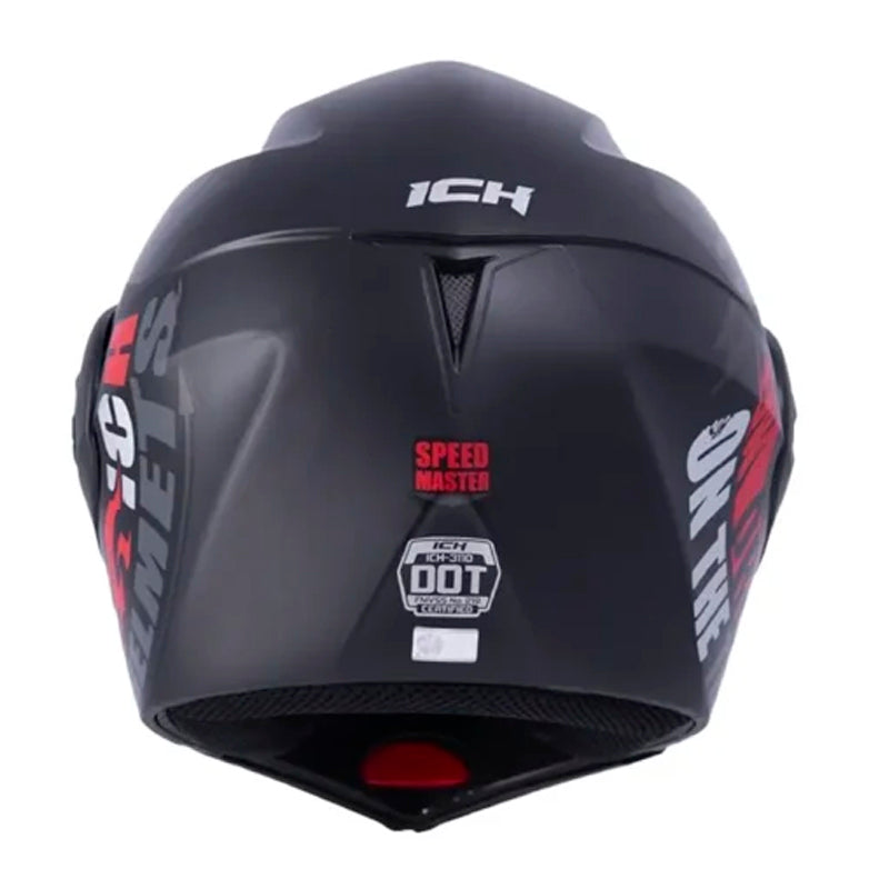 Casco Ich 3110 Speed_Mast Negro Rojo Visor Smoke