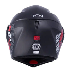 Casco Ich 3110 Speed_Mast Negro Rojo Visor Smoke