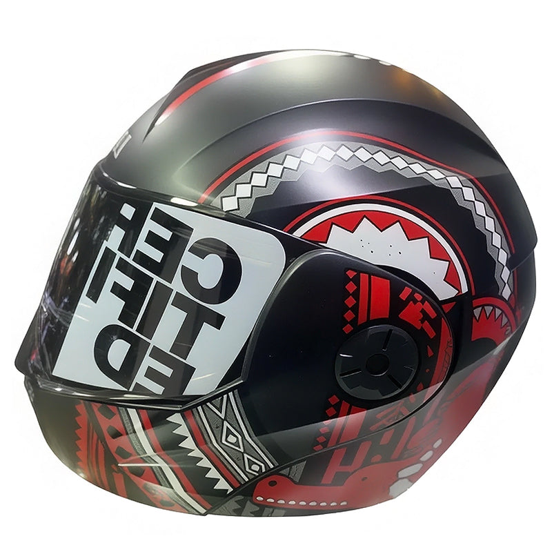 Casco Ich 3110 Vueltiao Negro Rojo