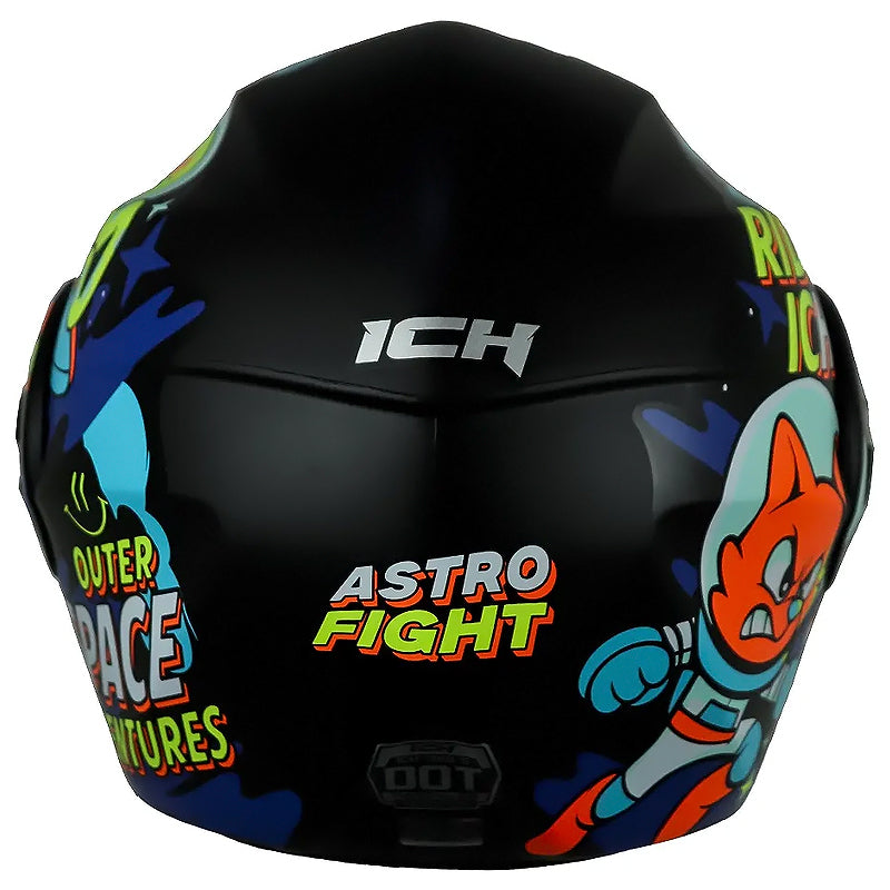 Casco Ich 3110s Kids Astro Fight Negro Azul