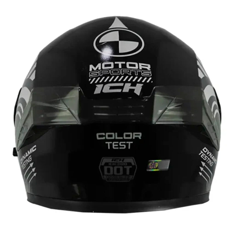 Casco Ich 3120 Color_Test Negro Blanco Visor Smoke