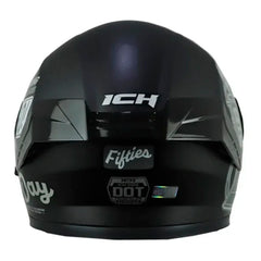 Casco Ich 3120 Fifties Negro Gris Visor Smoke