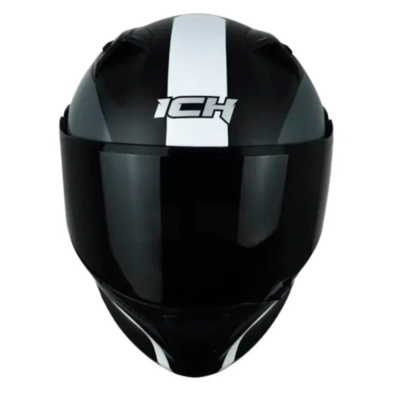 Casco Ich 3120 Further Negro Blanco Visor Smoke