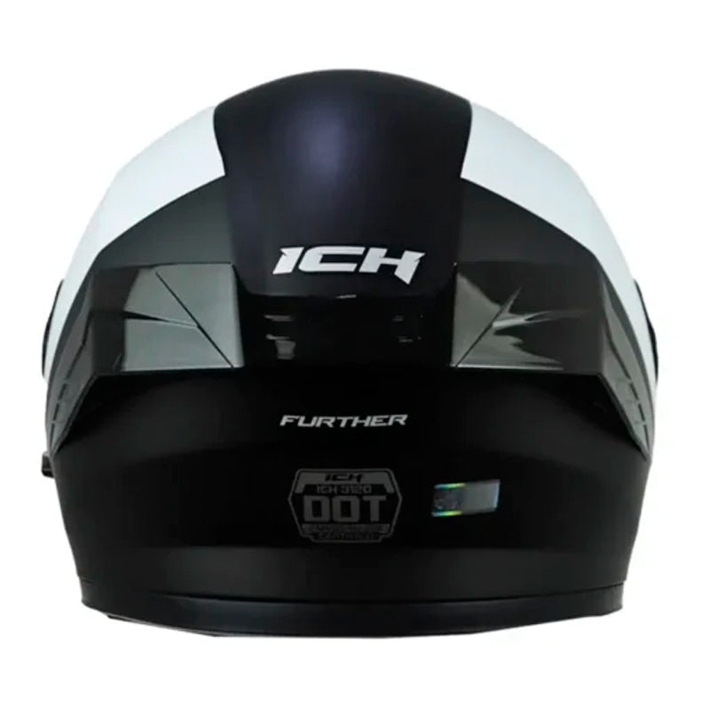 Casco Ich 3120 Further Negro Blanco Visor Smoke