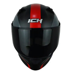 Casco Ich 3120 Further Negro Rojo Visor Smoke