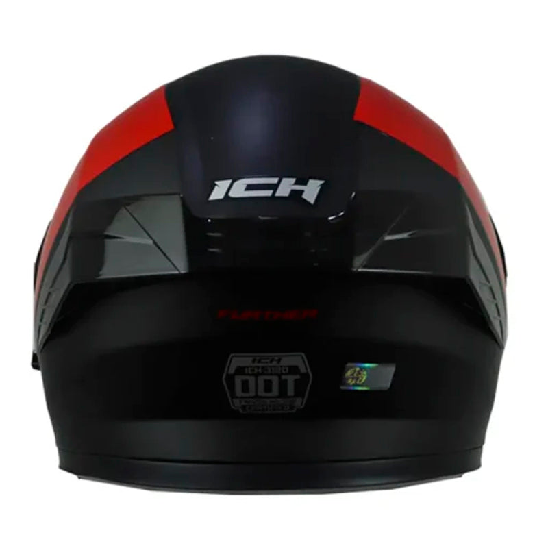 Casco Ich 3120 Further Negro Rojo Visor Smoke