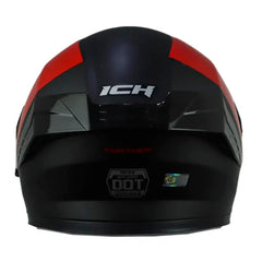 Casco Ich 3120 Further Negro Rojo Visor Smoke
