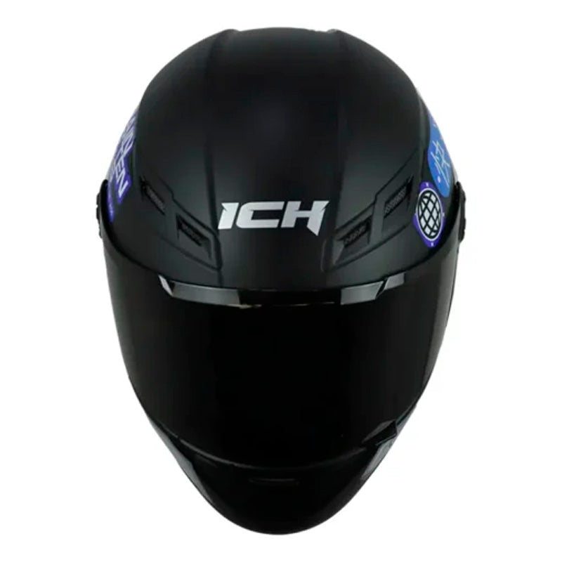 Casco Ich 501sp Arigato Negro Azul Visor Smoke