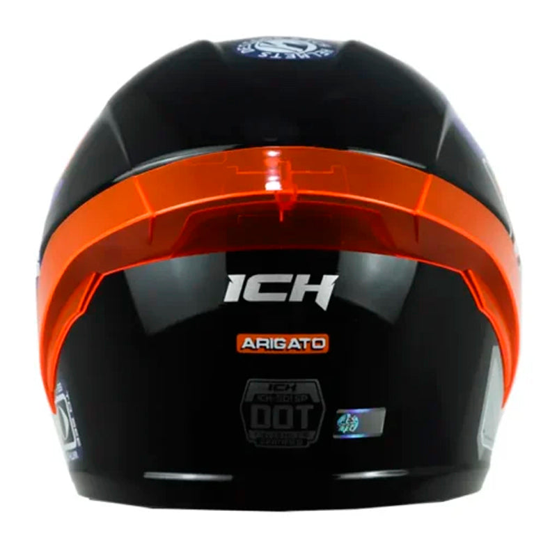 Casco Ich 501sp Arigato Negro Naranja Visor Smoke