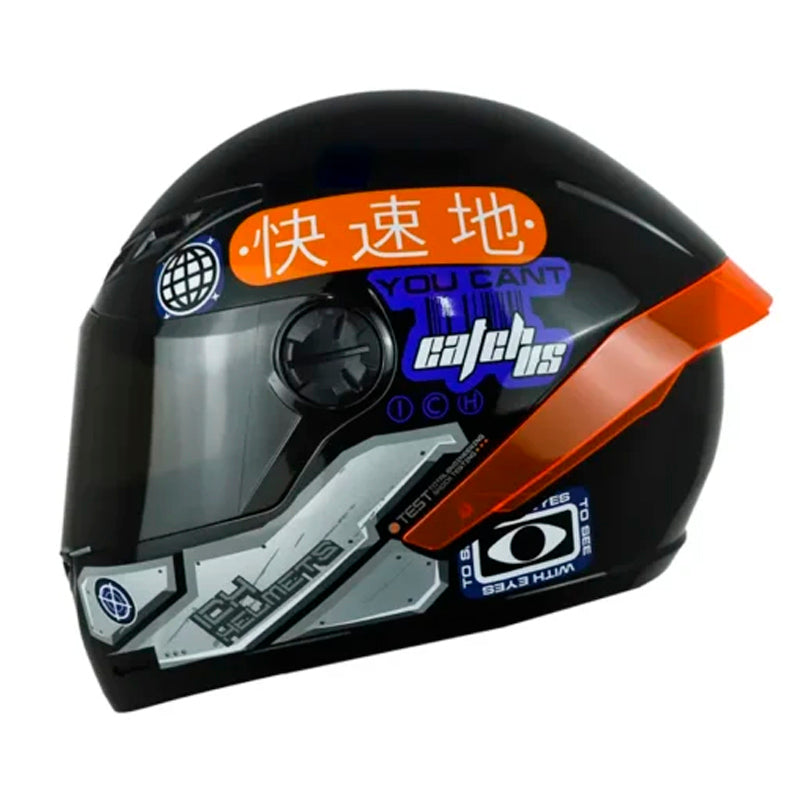 Casco Ich 501sp Arigato Negro Naranja Visor Smoke
