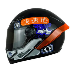 Casco Ich 501sp Arigato Negro Naranja Visor Smoke