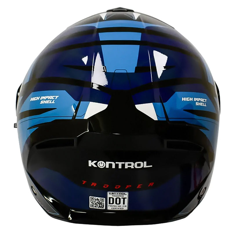 Casco Kontrol Trooper Azul Blanco